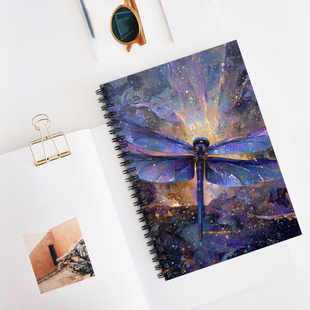 Planet Sized Dragonfly Notebook | Spiral Ruled Journal, Artistic ...