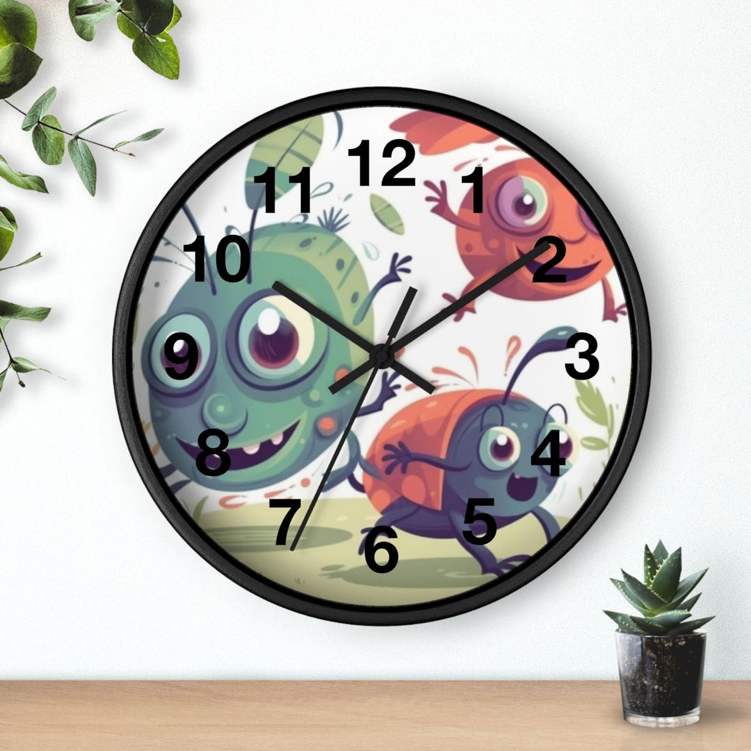 Stick Insect Clock Busy Bug Playtime Wall Clock | Kids Room Decor, Insect Design, Kitchen ...