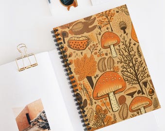 Autumn Forest Whirl Spiral Notebook | Ruled Lined Journal, Artistic Sketchbook, Christmas Gift Idea, School Supplies, Creative Writing