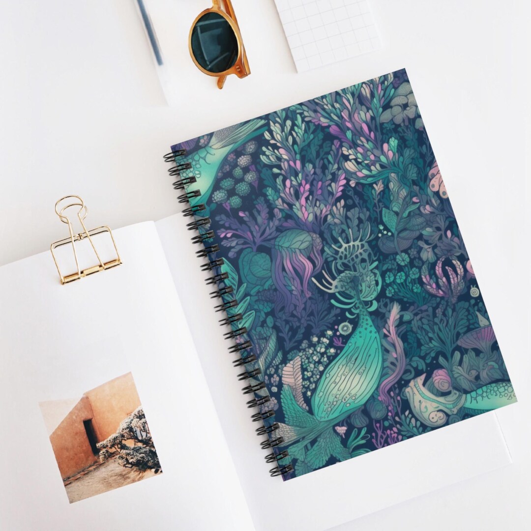 Mermaid Kelp Cove Spiral Notebook | Ruled Lined Journal, Artistic ...