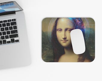 Mystic Smile Reborn Mouse Pad | Rectangular Computer Desk Mat, Office Desk Accessories, Christmas Gift Idea, Desk Decor, Office Essential