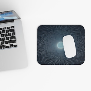 Ripple Form Geometry Mouse Pad, Art Desk Mat, Office Desk Accessories, Christmas Gift Idea, Home Desk Decor, Office Essential