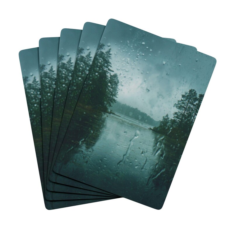 Reflected Sky Flow Playing Cards | Scenic Bicycle Back, Game Night Essential, Christmas Gift, Poker Night Card Deck, Unique Deck of Cards image 2