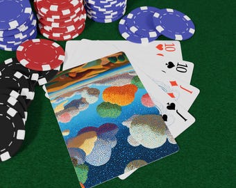 Farbwolken Poker Spielkarten | Art Deck, Game Night Essentials, Kartenspiele, lustiges Partyzubehör, Pokernachtspaß, Weihnachtsgeschenkidee