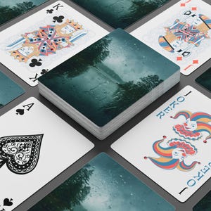 Reflected Sky Flow Playing Cards | Scenic Bicycle Back, Game Night Essential, Christmas Gift, Poker Night Card Deck, Unique Deck of Cards image 4