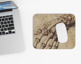 Hand in Study Mouse Pad | Vintage Medical Drawing, Office Desk Accessories, Christmas Gift Idea, Desk Decor, Office Essential