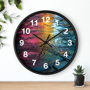Flowing Canvas Echoes Wall Clock, Living Room Art Piece, Kitchen Wall Clock, Household Must Have, Christmas Gift Idea, Unique Timepiece
