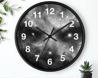 Relógio Void Whisper Phantom | Relógio de Parede Espacial, Celestial, Relógio de Parede para Cozinha, Item Essencial para a Casa, Ideia de Presente de Natal, Relógio Exclusivo