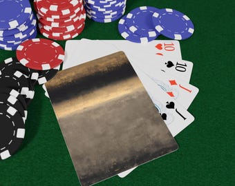 Charcoal Gold Poker Playing Cards | Artistic Spade Deck, Gift for Poker Lovers, Game Night Essentials, Christmas Gift Idea