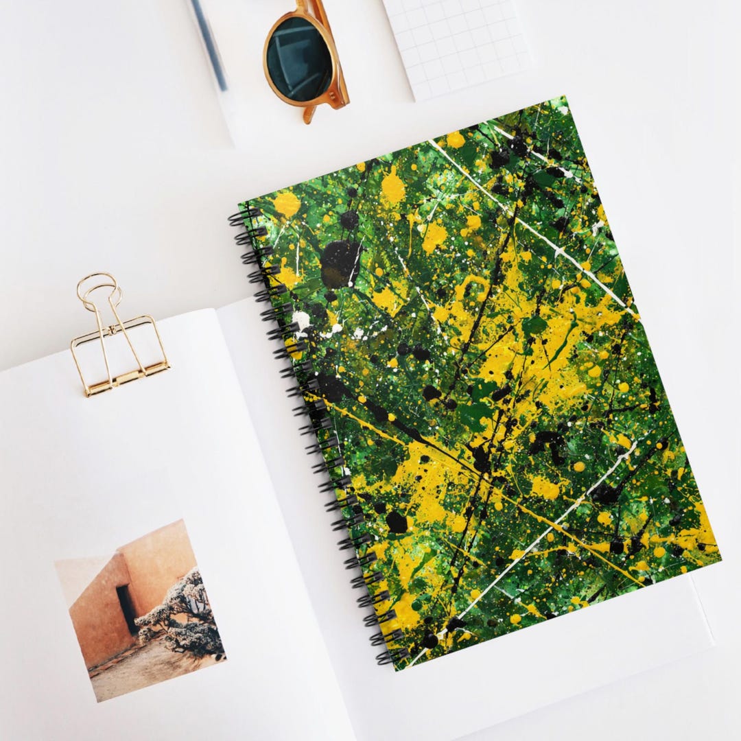 Jungle Paint Chaos Spiral Notebook - Ruled Line, Art Inspired Journal ...