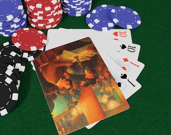 Paris Café Poker Playing Cards | Decorative Ace of Spades, Gift for Poker Lovers, Game Night Essentials, Christmas Gift Idea
