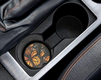 Monarch Gartendrift Auto Untersetzer | Speckstein Getränke Beschützer, Geschenk für neue Fahrer, Auto-Dekor, Autopflege Essentials, Weihnachtsgeschenkidee