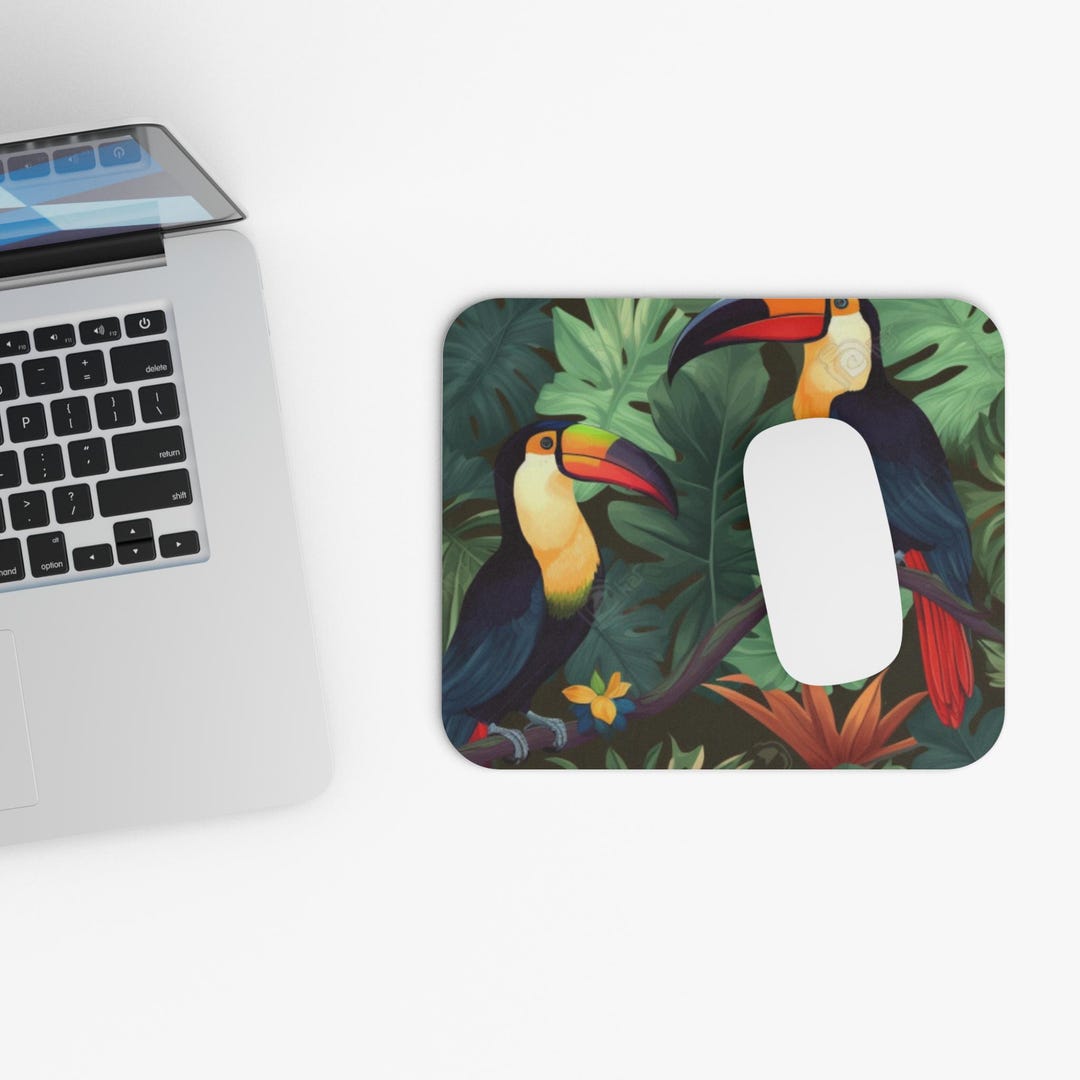 Parrot Paradise Perch Mouse Pad, Art Desk Mat, Office Desk Accessories ...