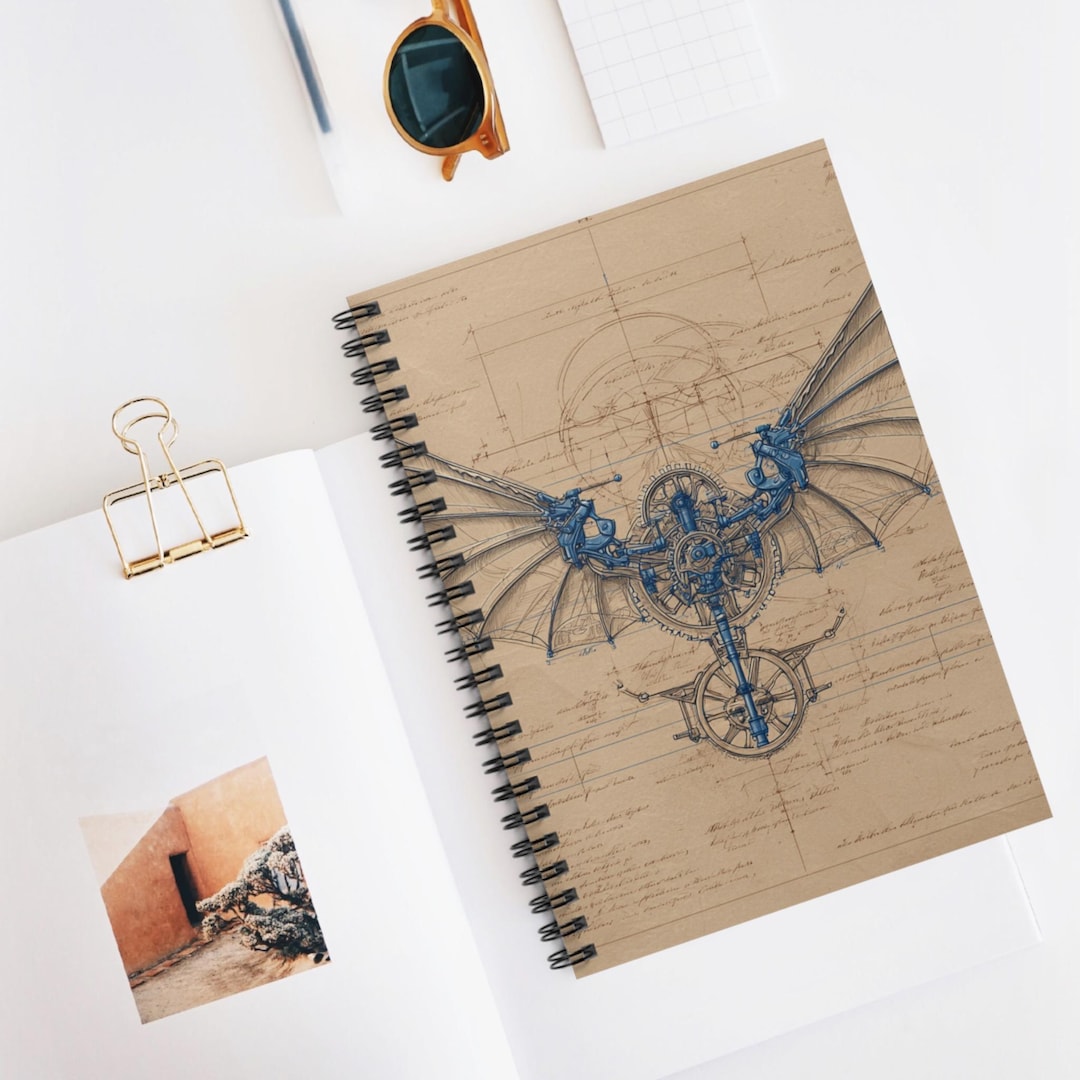 Wings of Invention Spiral Notebook - Perfect for Creatives, Writers ...