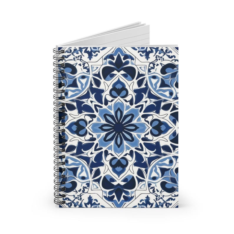 Ceramic Tile Scroll Spiral Notebook | Ruled Journal, Artistic ...