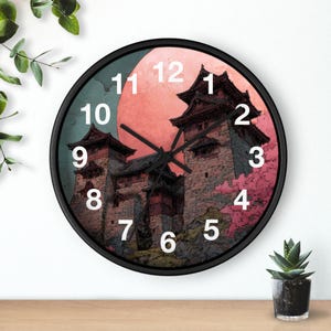 Samurai Star Fortress-wandklok, woonkamerkunstwerk, keukenwandklok, huishouden moet hebben, kerstcadeau-idee, uniek uurwerk