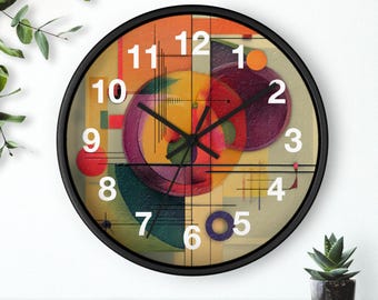 Reloj de pared con forma espiritual / Diseño moderno de mediados de siglo, reloj de pared para cocina, un artículo imprescindible para el hogar, ideal para regalo de Navidad, un reloj único.