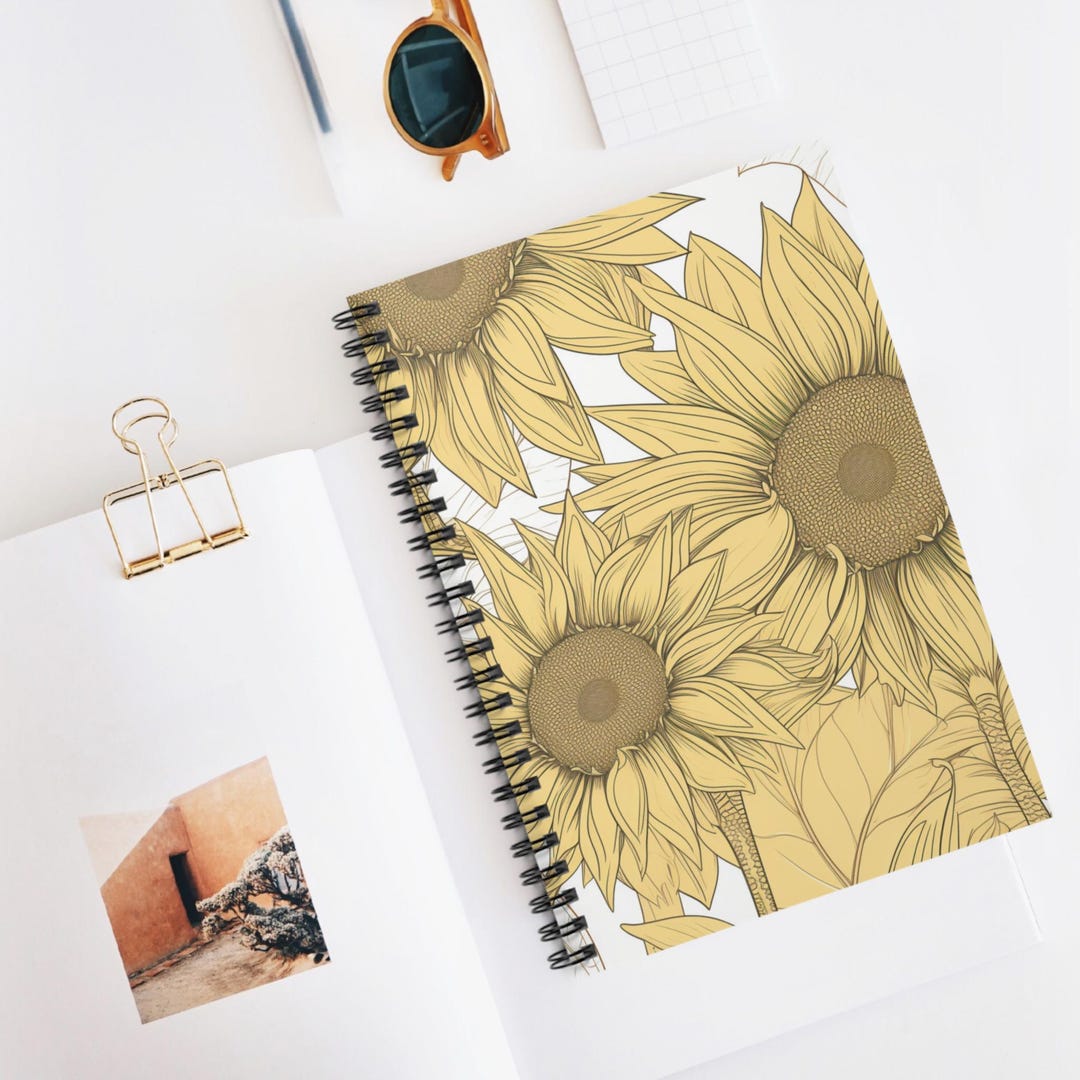 Sunflower Stroke Study Spiral Notebook | Ruled Journal, Artistic ...