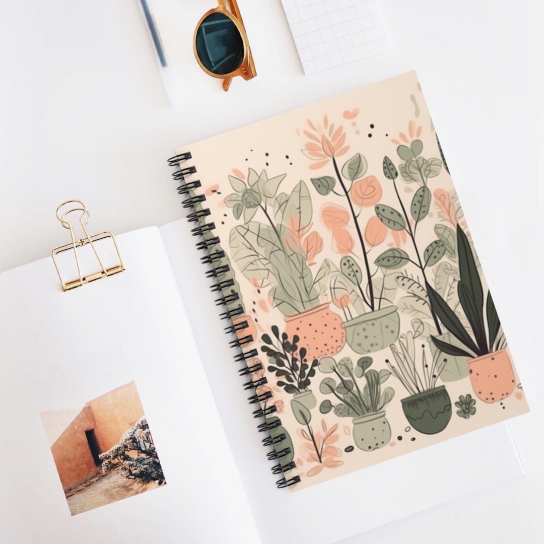 Tropical Jungle Leaves Spiral Notebook | Ruled Lined Journal, Artistic ...