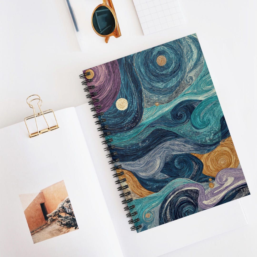 Surfwoven Patterns Spiral Notebook | Ruled Line Journal, Artistic ...