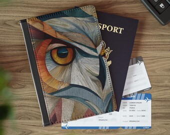 Owl in Angles Passport Cover | Travel Accessory, Gift for Travelers, Wanderlust Essential, Unique Travel Document Holder, Adventure Ready