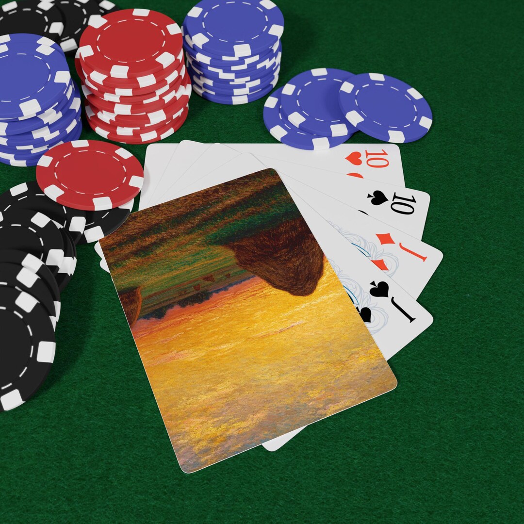 Golden Haystacks Playing Cards | Vintage Landscape Poker Deck, Game ...