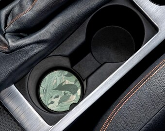 Porta-copos para carro Brisa de Folhas Giratórias | Porta-copos de pedra-sabão para carro, presente para novos motoristas, decoração para carro, itens essenciais para cuidados com o carro, ideia de presente de Natal
