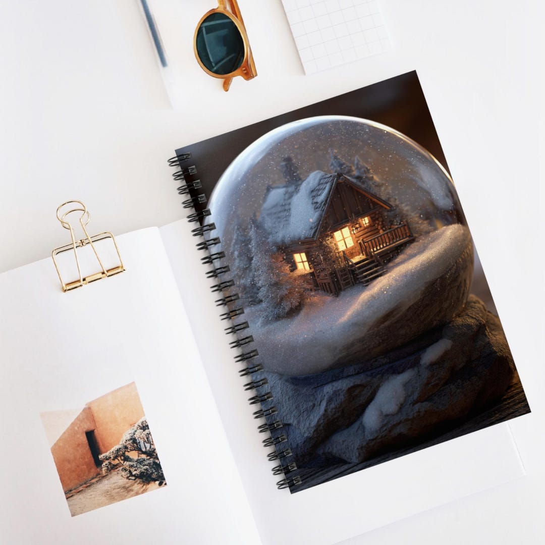 Cozy Snow Globe Spiral Notebook - Perfect for Note-taking, Journaling ...