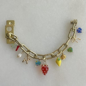 Door Chain Lock Charm Bracelet: Italian Summer