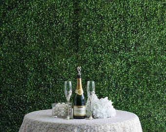 Kunstmatige buxushaag: 30 vierkante voet groen gras muurachtergrond