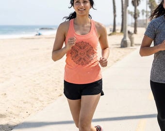Débardeur dos nageur Mandala tortue de mer | Débardeur pour coureur