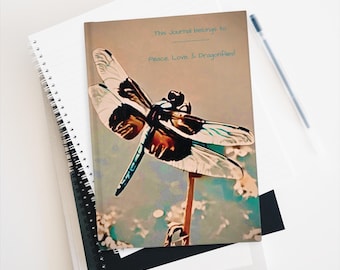 Ethereal Dragonfly Unlined Journal: for Artistic Nature Lovers (Personalization Option) | Sketchbook | Diary