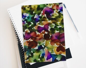 Floral Artwork Unlined Journal: Vibrant Design for Creative Dreamers | Ruled Notebook | Diary