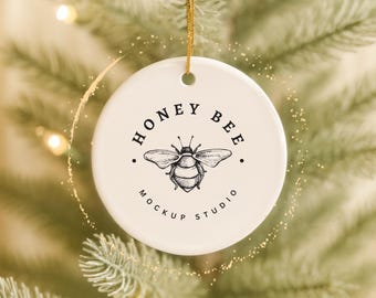 Boho Christmas Ornament Video Mockup: Etsy POD Shop Display
