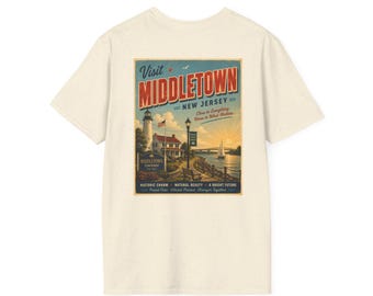 Middletown New Jersey Retro Shirt | Vintage Coastal Graphic Tee | NJ Americana T-Shirt | Jersey Shore Lifestyle Shirt