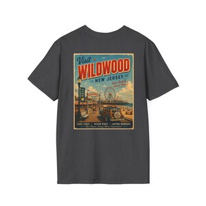 Wildwood New Jersey Retro Beach Shirt | Vintage Jersey Shore T-Shirt | Boardwalk Graphic Tee | Coastal Summer Shirt image 14