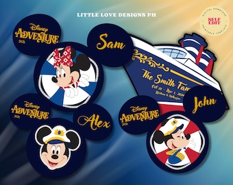 Disney Adventure Cruise Door Magnet | Editable Canva Template | Printable Digital Download