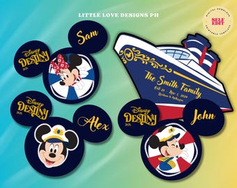 Disney Destiny Cruise Door Magnet | Editable Stateroom Decor (Digital Download)