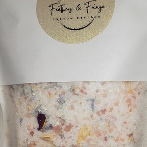 Bath salts Epsom chamomile Rose oatmeal soaking bath salts 9 oz bag image 4