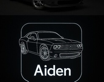 Custom Car 3D LED Night Light Personalized Gift Laser Engraved Acrylic Car Photo Lamp on Wooden LED Base
