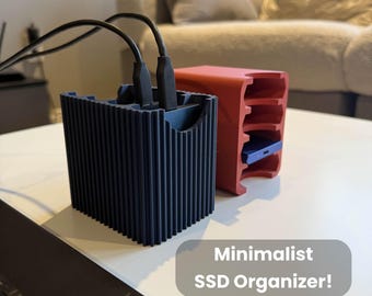Minimalist SSD Holder: 4-6 Slot Portable Drive Case - SAMSUNG and SANDISK