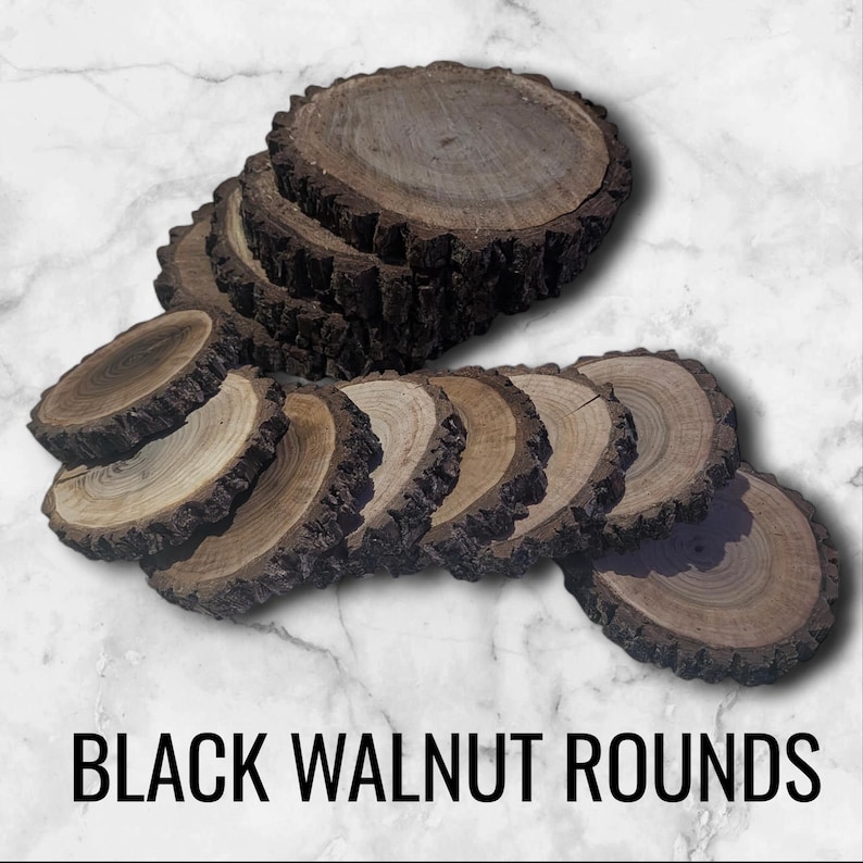 Walnut Rounds Free Black Walnut Slabs, Live Edge Cookie Rounds, Wooden Rounds for ...