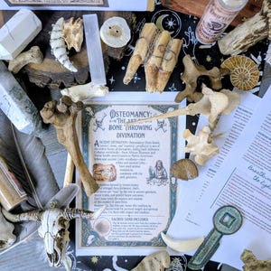Small Starter Bone Throwing Kit – Osteomancy Divination Set – Pagan Witchcraft Tool – Bone Casting Curio