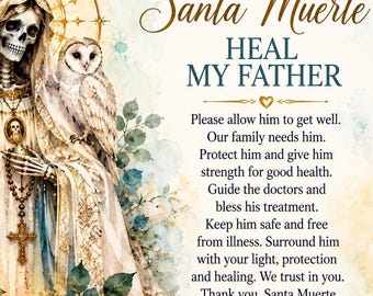 Lámina decorativa de Santa Muerte para pared, Día de Muertos, Póster, Regalo espiritual, Obra de arte religiosa, Arte digital instantáneo, sin producto físico