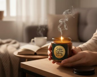 Sister I'm Not Done Talking To You Yet Candle | Soy Amber Jar, Sympathy