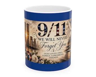 Taza de cerámica conmemorativa del 11-S: Nunca te olvidaremos