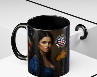 Tazza Da Caffè Patriottica USA Con Bandiera Americana E Statua Della Libertà, 11 Oz, Ceramica, Regalo Per Veterani E Conservatori