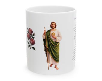 St. Jude Thaddeus Prayer Ceramic Mug | Catholic Prayer Mug