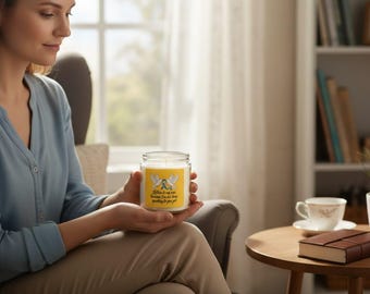 Letters to My Son Candle, Coconut Apricot Soy Wax, Cancer Awareness (4oz 9oz)