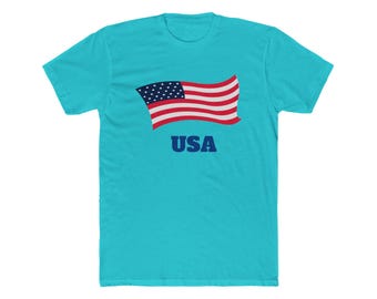 Distressed American Flag Heart T-Shirt | USA Patriotic Cotton Tee